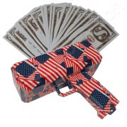 Money gun geld pistool cash cannon | Moneygun | Cashgun | Cashcannon | Geldpistool - inclusief nep geld - AMERICAN FLAG