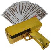 Money gun geld pistool cash cannon | Moneygun | Cashgun | Cashcannon | Geldpistool - inclusief nep geld - GOUD