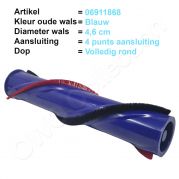 Turbowals turboborstel 4 punts aansluiting voor ronde dop geschikt voor Dyson V6 V7 V8 V10 sv11 sv10 sv12 sv25 sv27 06911868