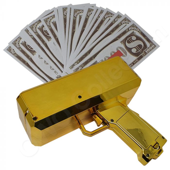 money gun pistool cash cannon Cashgun Cashcannon Geldpistool inclusief nep geld - OnderdelenWinkelOnline.nl | Onderdelen Winkel